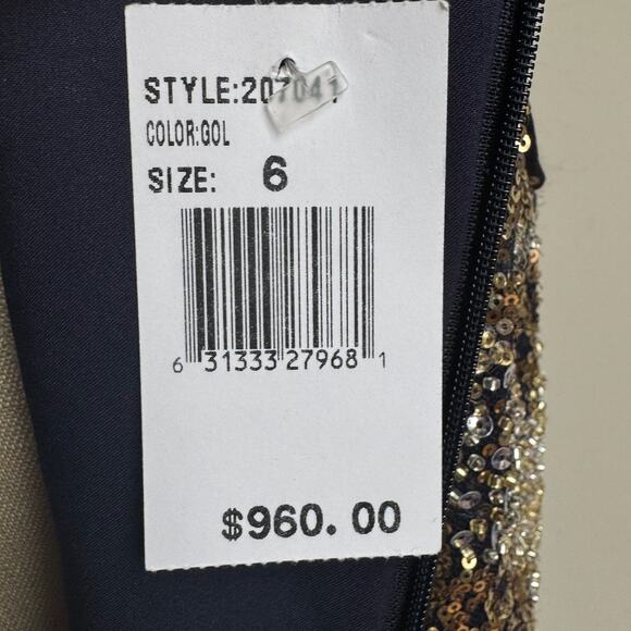 NWT RICKIE FREEMAN for TERI JON Sequined Maxi Dress Style 207041 - Picture 10 of 13